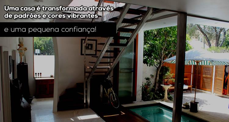 Uma casa é transformada através de padrões e cores vibrantes - e uma pequena confiança