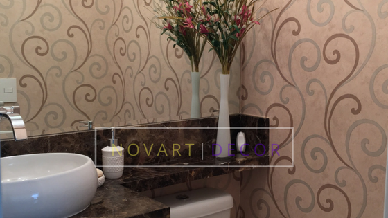 Papel de parede lavabo