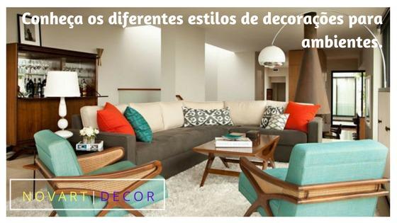 Conheça os diferentes estilos de decorações para ambientes